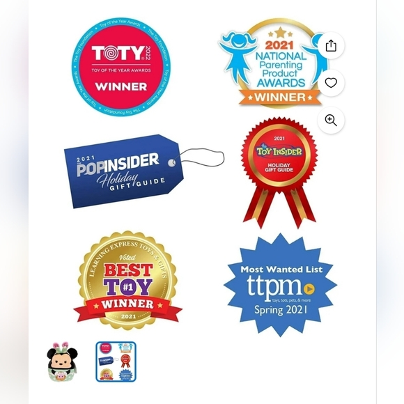 NWT Squishmallows Disney Easter Minnie Mouse 8" plush toy - Picture 3 of 3